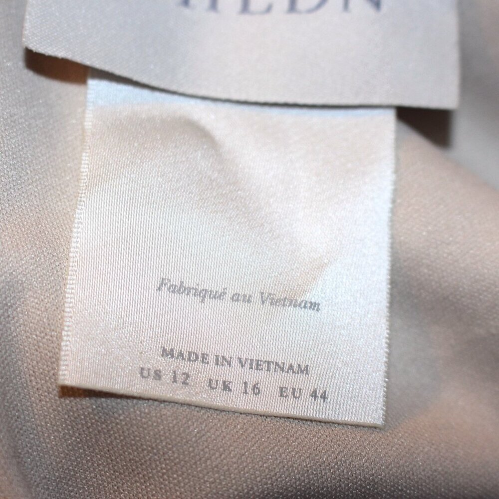 BHLDN (Anthropologie) "Dylan" One Shoulder Maxi Gown in Champagne Satin, size 12 - Picture 10 of 10